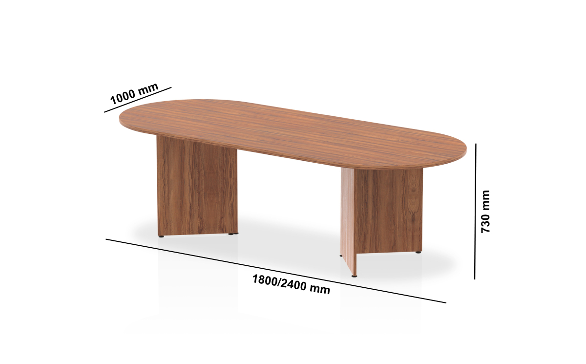 Etta 5 Round And Oval Shaped Meeting Table With Arrowhead Leg Middle