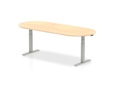 Etta 6 D End Shaped Height Adjustable Meeting Table 2