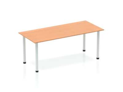 Etta 7 Straight And D End Shaped Meeting Table With Post Leg 9