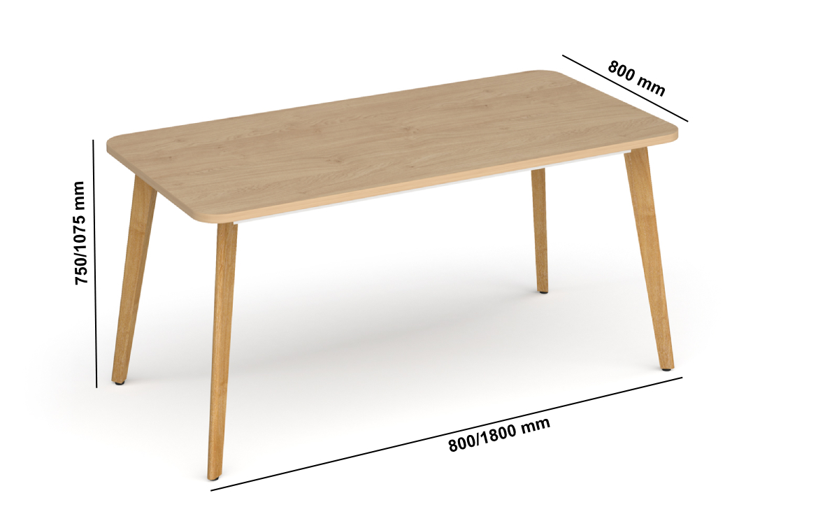 Luigi Square And Rectangular Shaped Meeting Table With Multiple Height Middle