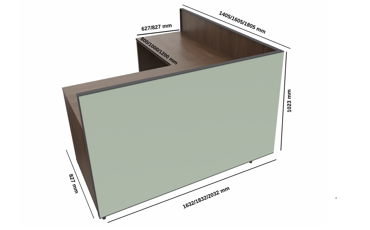 Oriana 2 – Lacquered Reception Desk With Return And Dda Access Unit Size Img