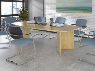 Xante Round, Rectangular, Radial And Boat Shaped Meeting Table With Arrow Head Legs 3