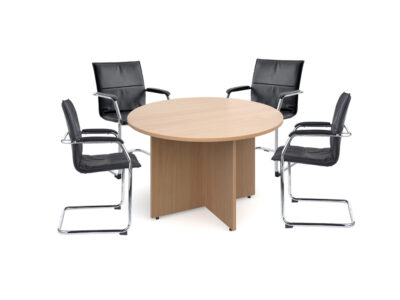 Xante Round, Rectangular, Radial And Boat Shaped Meeting Table With Arrow Head Legs 5