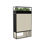 L1200 x D420 x H2000 mm (Grid/2 Door Cupboard Unit)