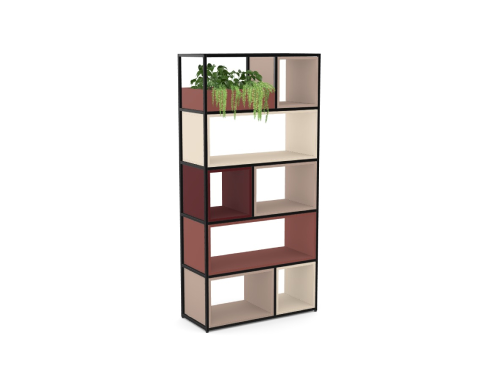 Feb Bookcase With Optional Cubby Unit And Plant Box 02