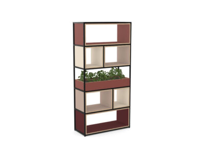 Feb Bookcase With Optional Cubby Unit And Plant Box 03