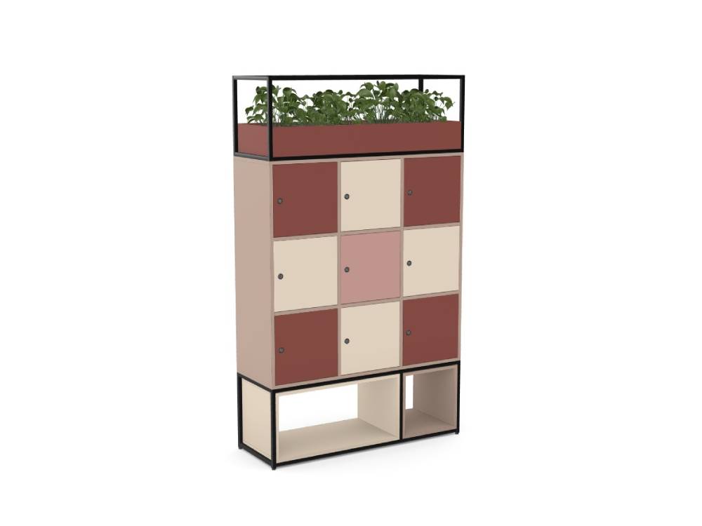 Feb Bookcase With Optional Cubby Unit And Plant Box 06