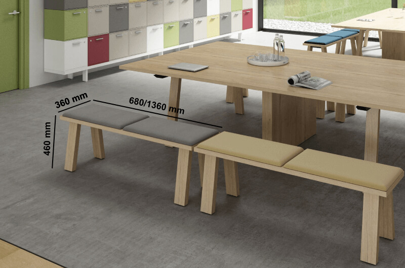 Yahya 4 – Traditional Oak Banch With Optional Cushion Size Image Yahya 4 – Traditional Oak Banch With Optional Cushion Size Image