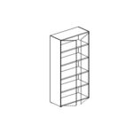L1000 X D440 X H1938 3 Movable Shelves And 1 Fixed Open Element