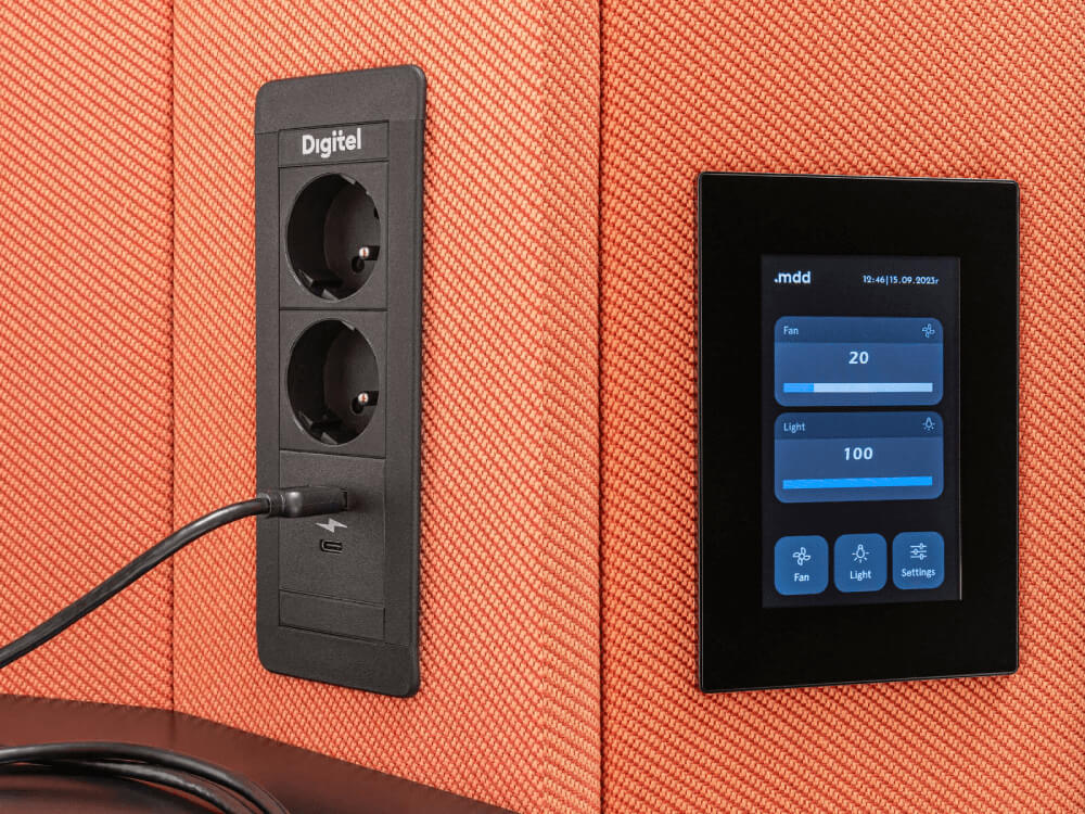 Capo One And Four Person Acoustic Phone Booth With Ventilation 02 Img 2
