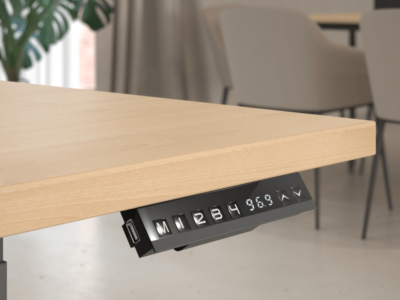 Espina Height Adjustable Desk With Pedestal 05