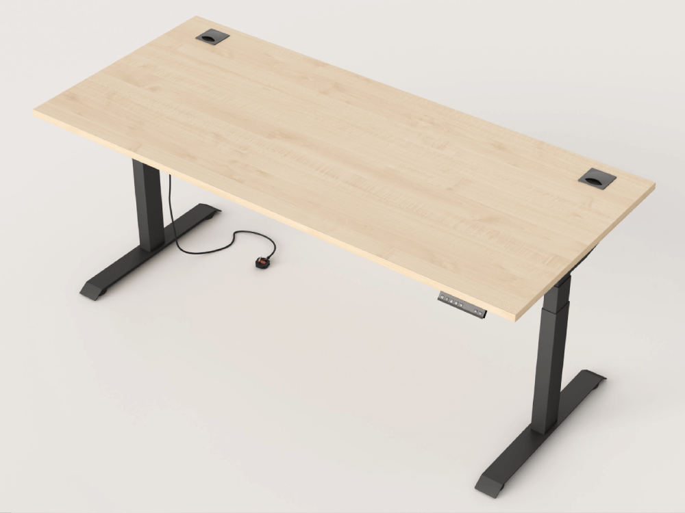 Espina Height Adjustable Desk With Pedestal 06