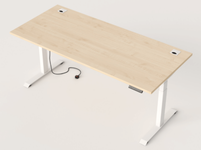 Espina Height Adjustable Desk With Pedestal 08