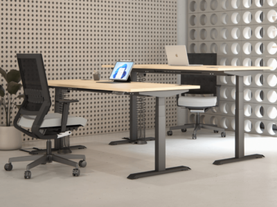 Espina Height Adjustable Desk With Pedestal Main Iamge