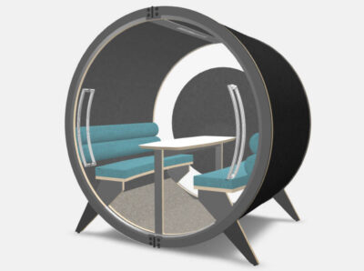Brixton 3 Beautifully Designed Acoustic Meeting Pod For 4 And 6 Persons With Backwall And Glass Door 07 Img