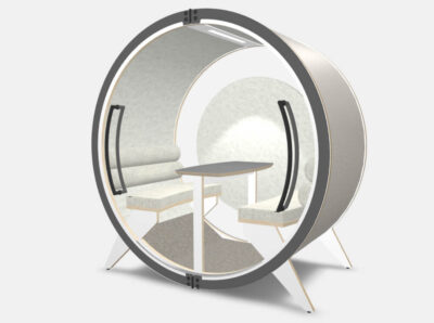 Brixton 3 Beautifully Designed Acoustic Meeting Pod For 4 And 6 Persons With Backwall And Glass Door 10 Img