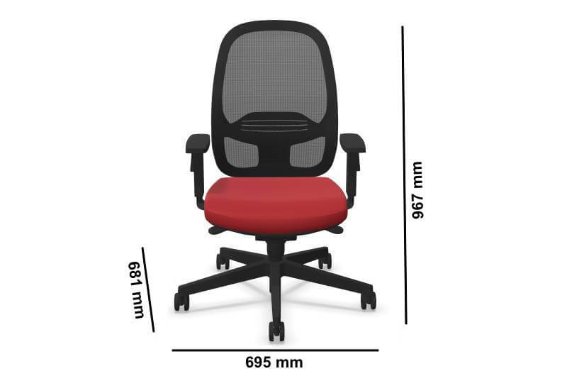Eddy Mesh Back Operational Office Chair Dimensions Img 01 Eddy Mesh Back Operational Office Chair Dimensions Img 01