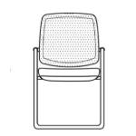 L575 x D610 x H900 mm (Mesh Back Cantilever Base)