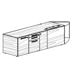 Vitali 2 Doors, 2 Drawers And 1 Filing Unit, 3 Locks And Frontal Compartment