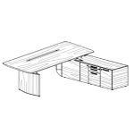 Vitali Desk With Credenza Unit