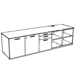 2 Doors With Lock,2 Drawers With Lock And 1 Filing Unit,2 Open Compartments,4 Shelves (a3)