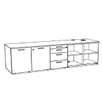 2 Doors With Lock,4 Drawers With Lock,2 Open Compartments,4 Shelves (a4)