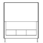 L1820 x D660 x H1420 mm (Three Seater)
