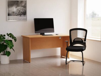 Etta 9 Straight Desk With Panel Leg 04
