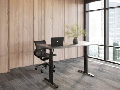 Flynn Rectangular Electric Height Adjustable Office Desk Main Img