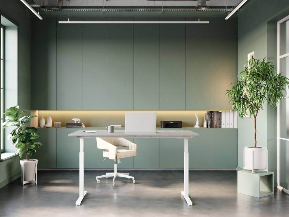 Rayleine Rectangular Electric Height Adjustable Desk Main Img