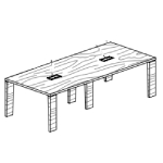 Large Rectangular Shape Table (16 Persons)