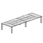 Large Rectangular Shape Table with Central Insert (16 and 18 Persons)