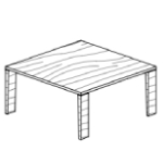 Square Shape Table (6 Persons)