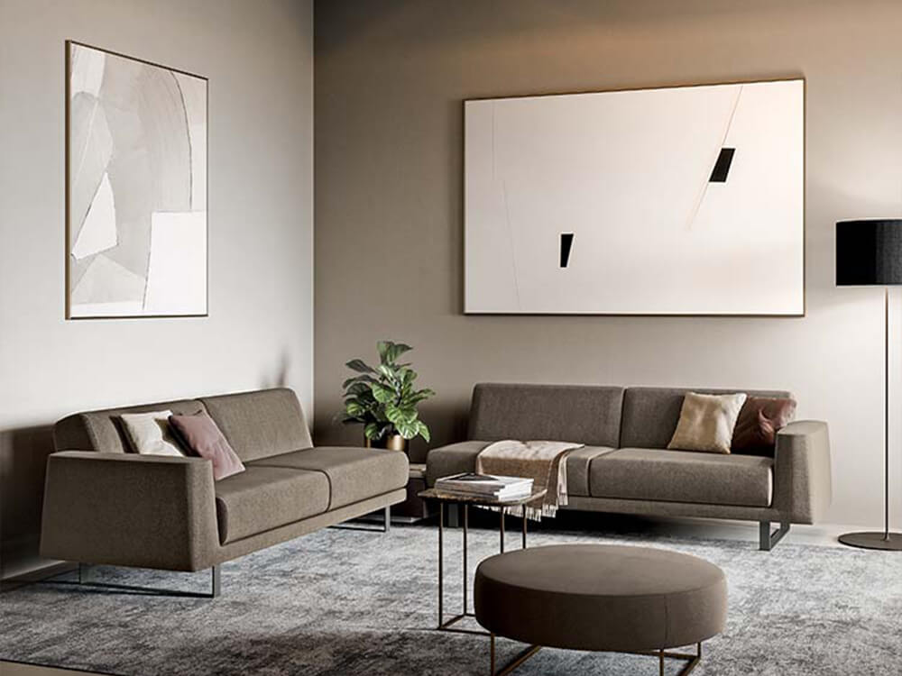 Gaetano Small Large And Extra Large Sofa With Arm Table And Cushion 01