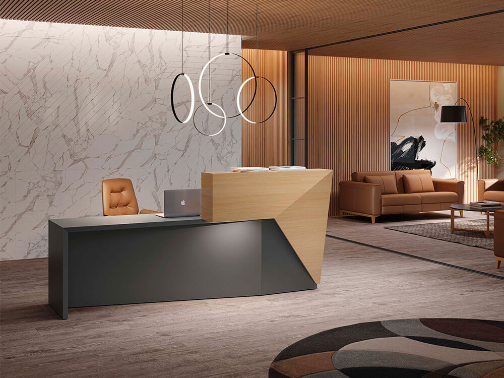 Oddone Reception Desk With Ambient Lighting Led 1